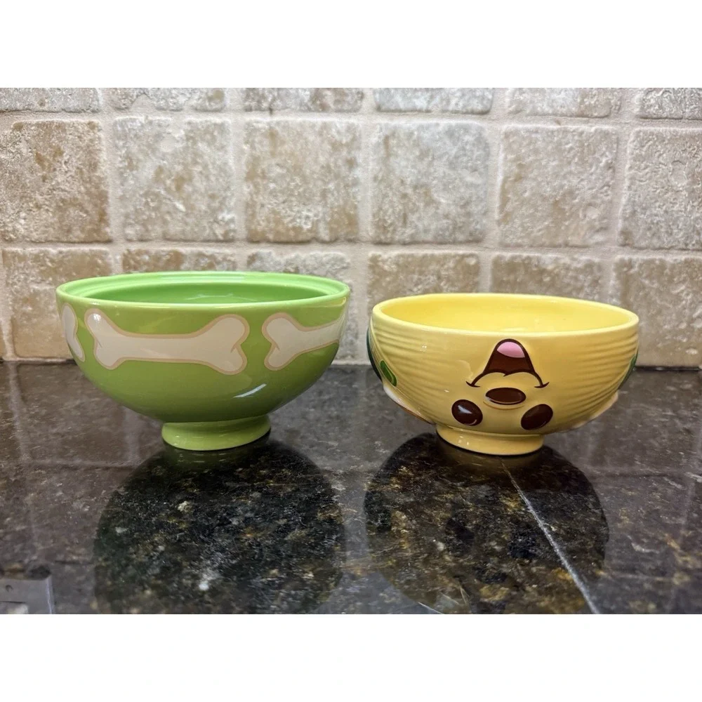 2024 Disney Parks Pluto Munchlings Ramen Bowl‎ Set Stoneware Bones Dog